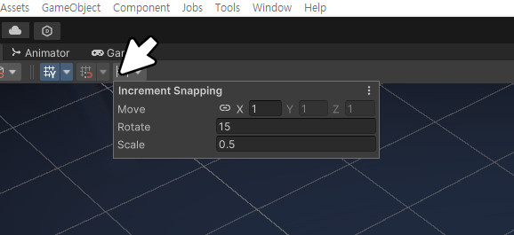 Location of Snap Increment Button