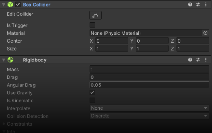 Add Rigidbody and Collider components to moving object