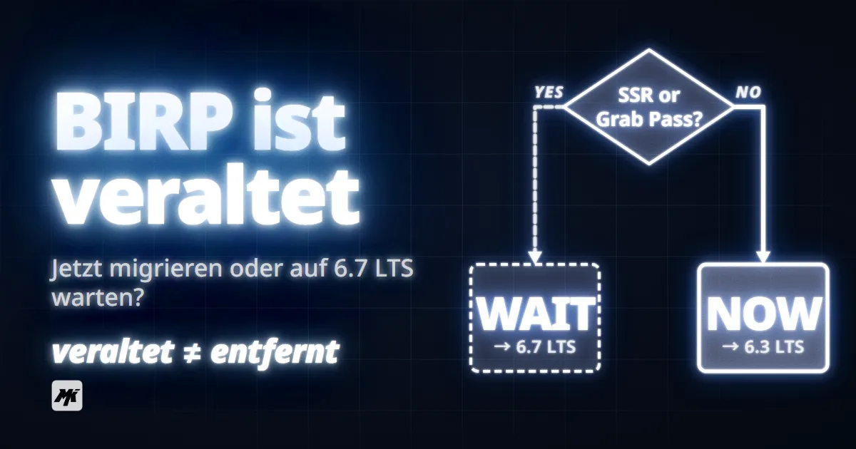BIRP ist veraltet: Jetzt auf URP migrieren oder auf 6.7 LTS warten?