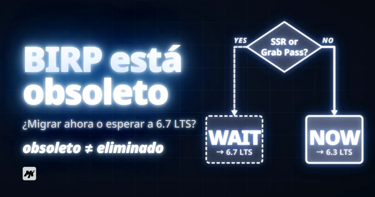 BIRP está obsoleto: ¿migrar a URP ahora o esperar a 6.7 LTS?