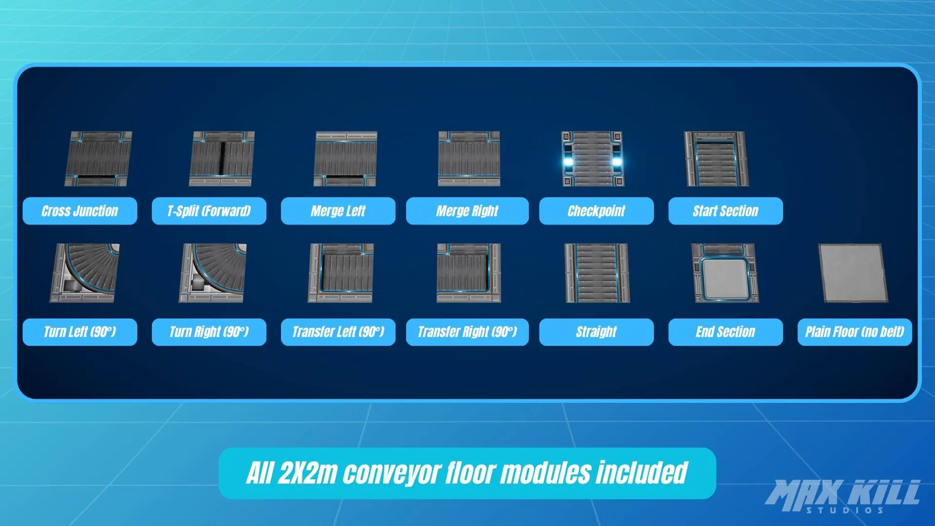 Modular conveyor prefabs overview
