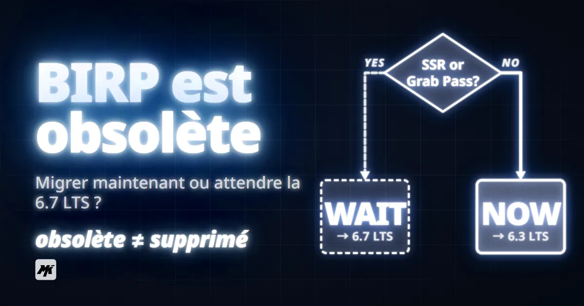 BIRP est obsolète : migrer vers URP maintenant ou attendre la 6.7 LTS ?