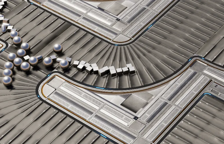 Object moving along the conveyor belt