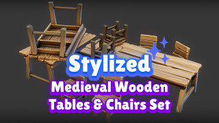Medieval Wooden Tables and Chairs