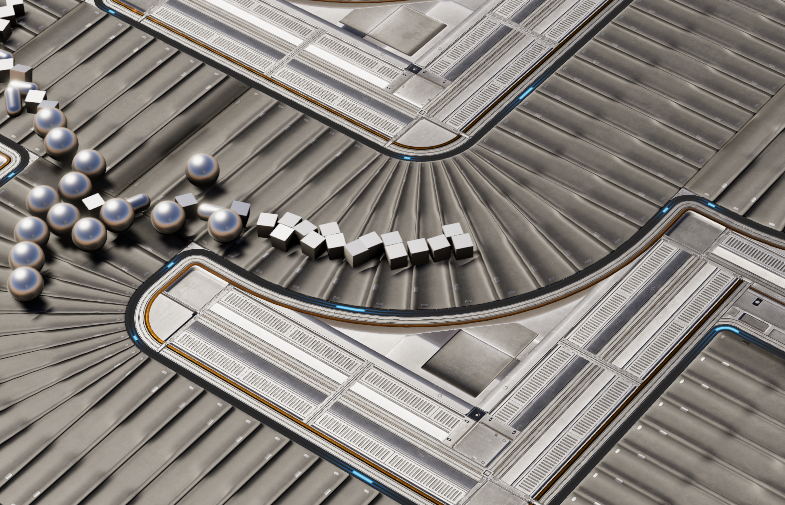 Object moving along the conveyor belt