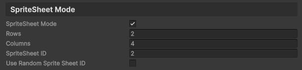 SpriteSheet Mode プロパティ設定