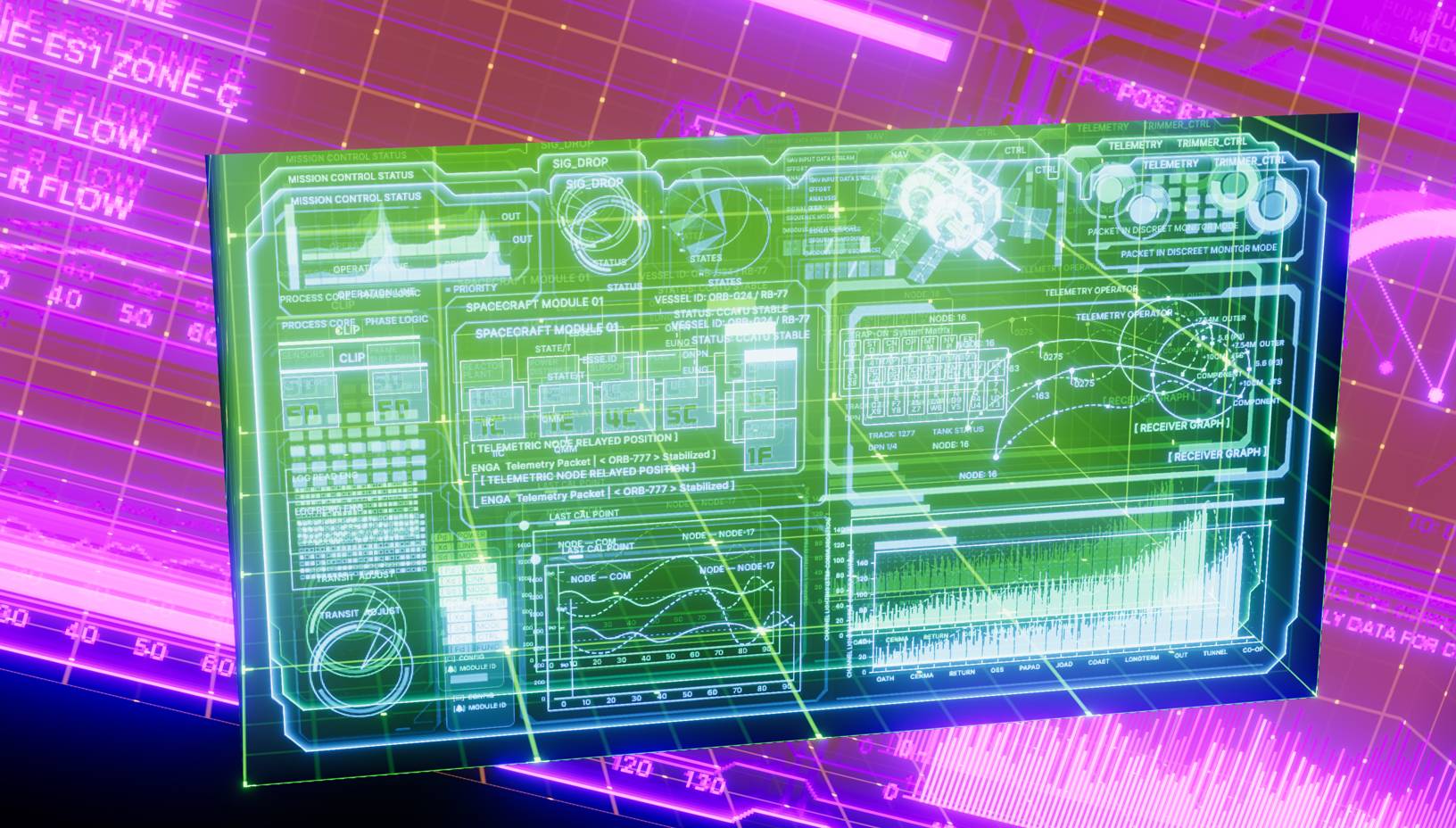 SciFiHoloScreen 셰이더 기본 데모