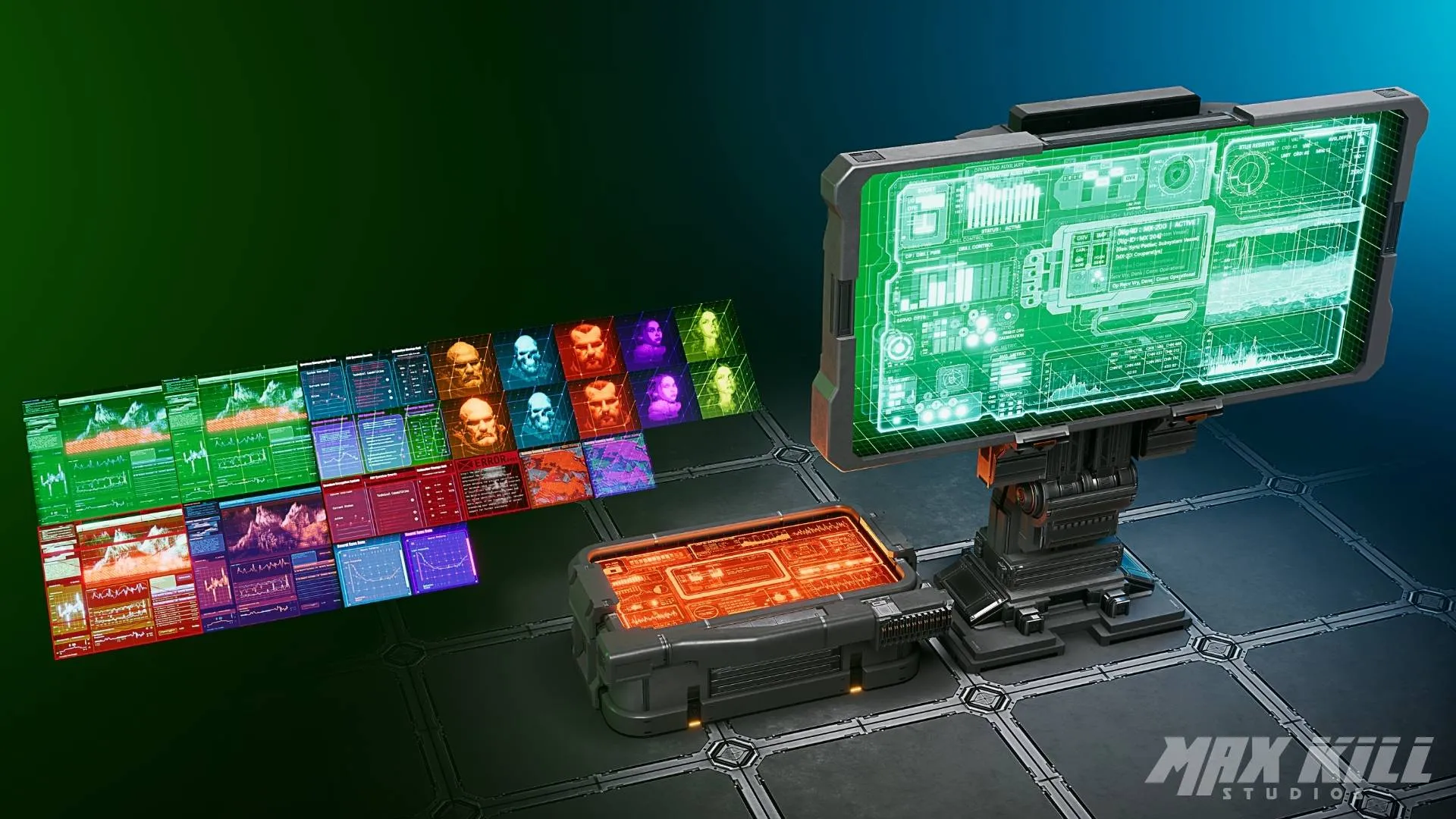 Sci-Fi Hologram Screen Shader screenshot 1